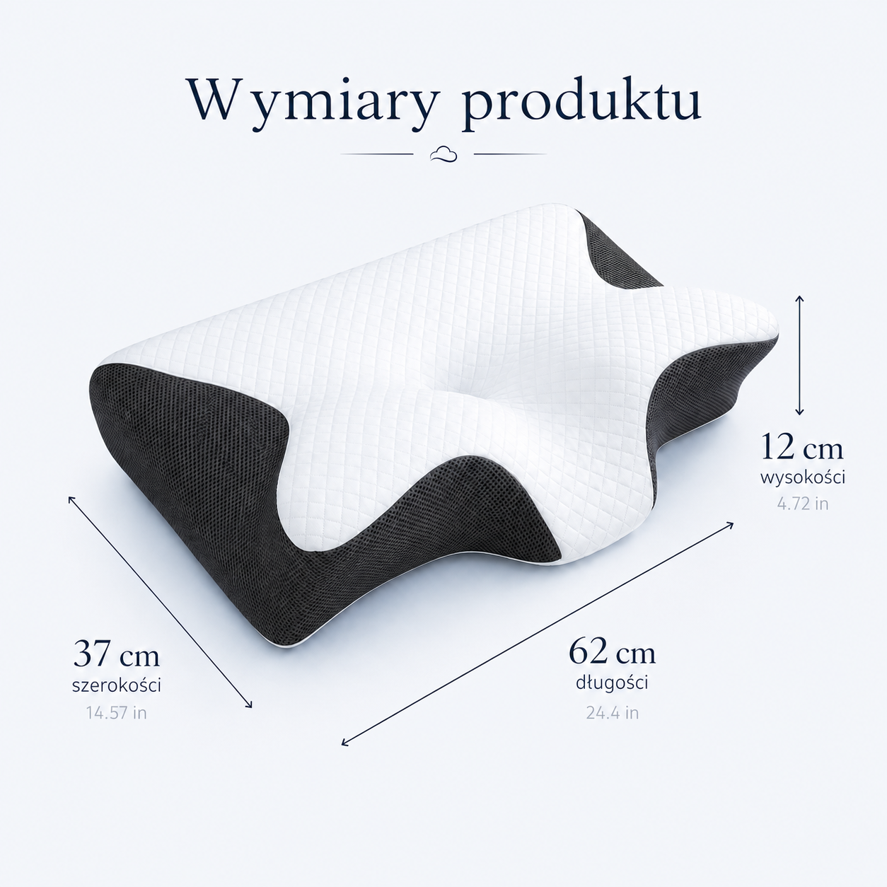 OrtoCloud™ – Ergonomiczna poduszka z Pianki Memory Foam dla zdrowego kręgosłupa - obrazek 4