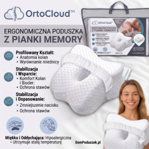 OrtoCloud™ KneeComfort – ergonomiczna poduszka między kolana z Pianki Memory Foam